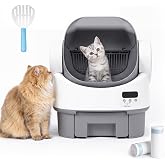 WARCAT Self-Cleaning Cat Litter Box, Open-Top, Any Clumping Litter, Grey | Replacing a smart box: open-top, any clumping litter, no app or WiFi; stops mid-cycle; 10L, 10 days; bags + mat