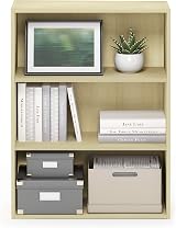Furinno Pasir 3-Tier Book Shelf Maple 24.6 x 60.2 x 80 cm Living Room view 6