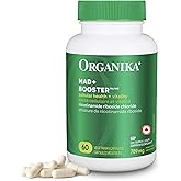 Organika Canadian-Made NAD+ Booster - NRC - for Energy Metabolism, Healthy Aging, Vitamin B3, and Cellular Health - 60vcaps, 