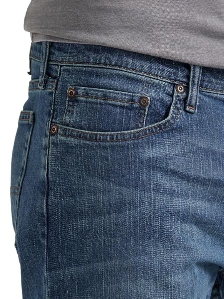 WRANGLER AUTHENTICS MEN’S REGULAR FIT COMFORT FLEX WAIST JEAN, BLUE OCEAN, 36W X 29L