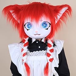 hbbhml Animal Cat Head Mask Fursuit Cute Plush