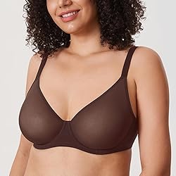 DELIMIRA Women's Cosnufy Sheer Mesh Bra Full