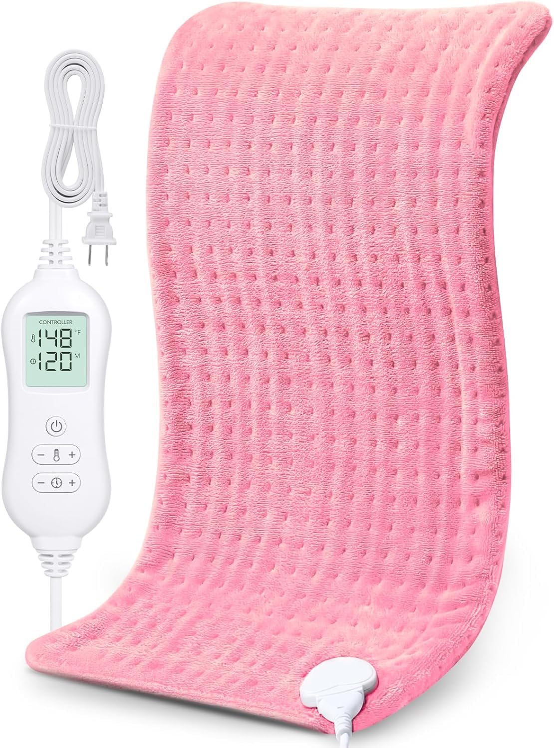 Photo 1 of NOWWISH Heating Pad for Back Pain & Cramps Relief, Pink Moist Heat Pad for Neck & Shoulder, Auto Shut Off, Machine Washable, Gifts for Women, 12"x 24" Pink
