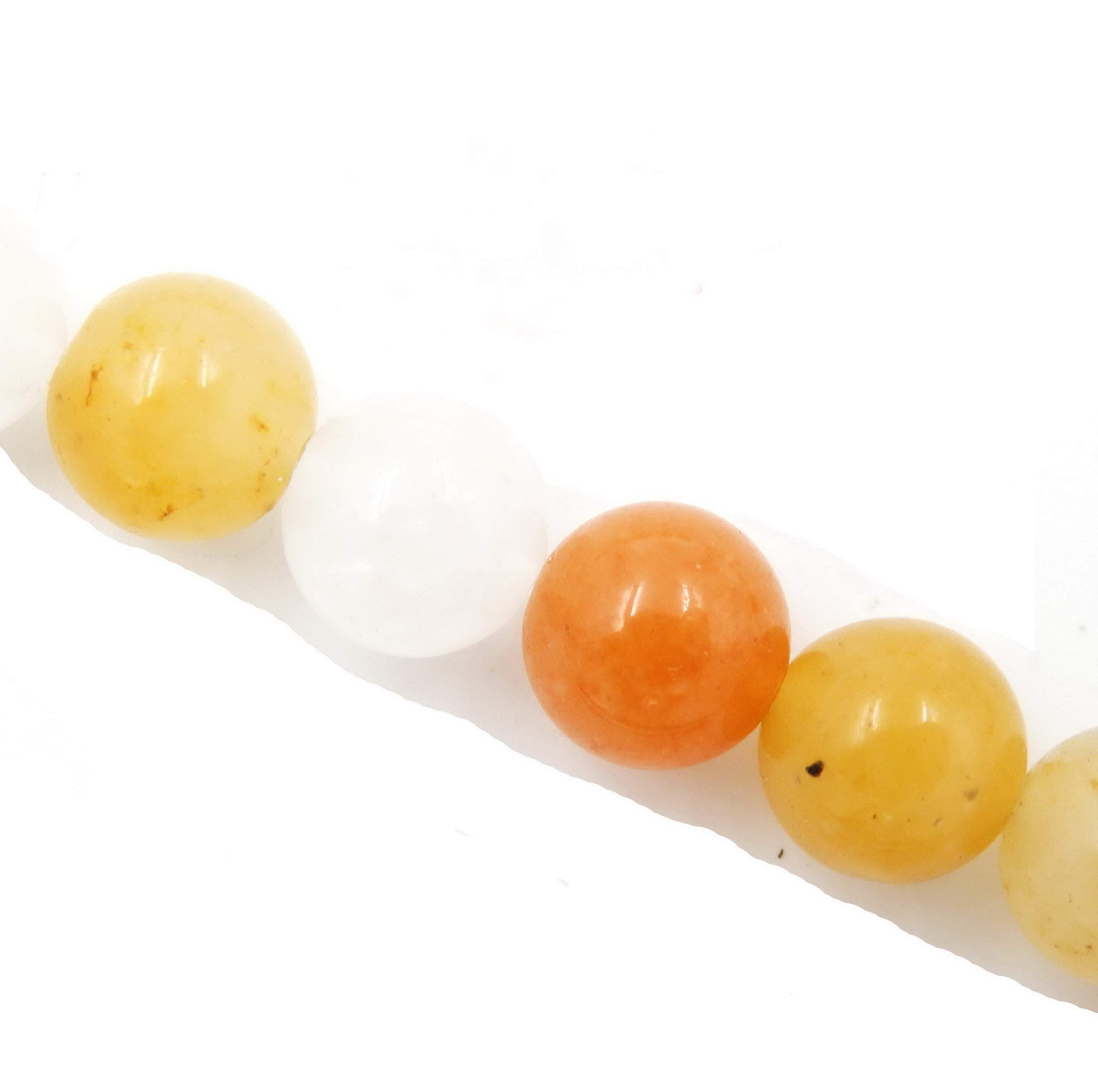 Fukugems Gemstone Beads for Jewelry Making, Sold per Bag 5 Strands Inside (Mix-Color Jade, 10mm)
