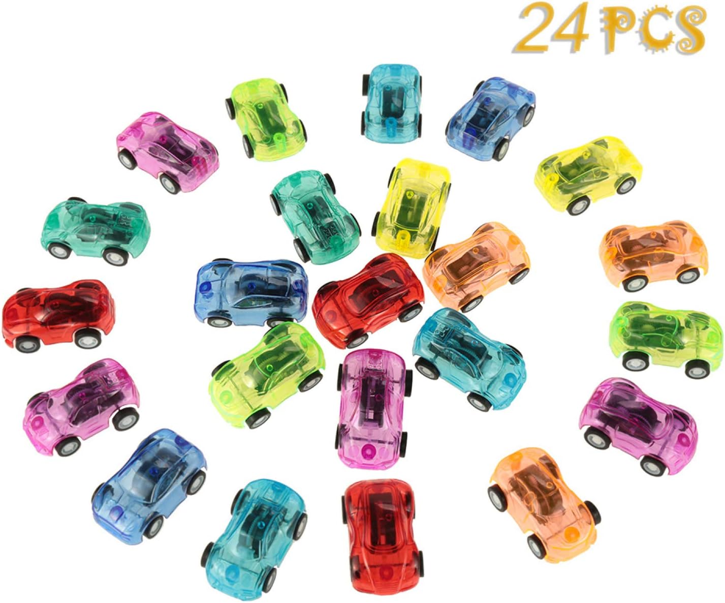 Shilia particular 24PCS Creative Mini Push Back Car Toys Pull Back Racing Vehicles for Kids Gift(None 1)