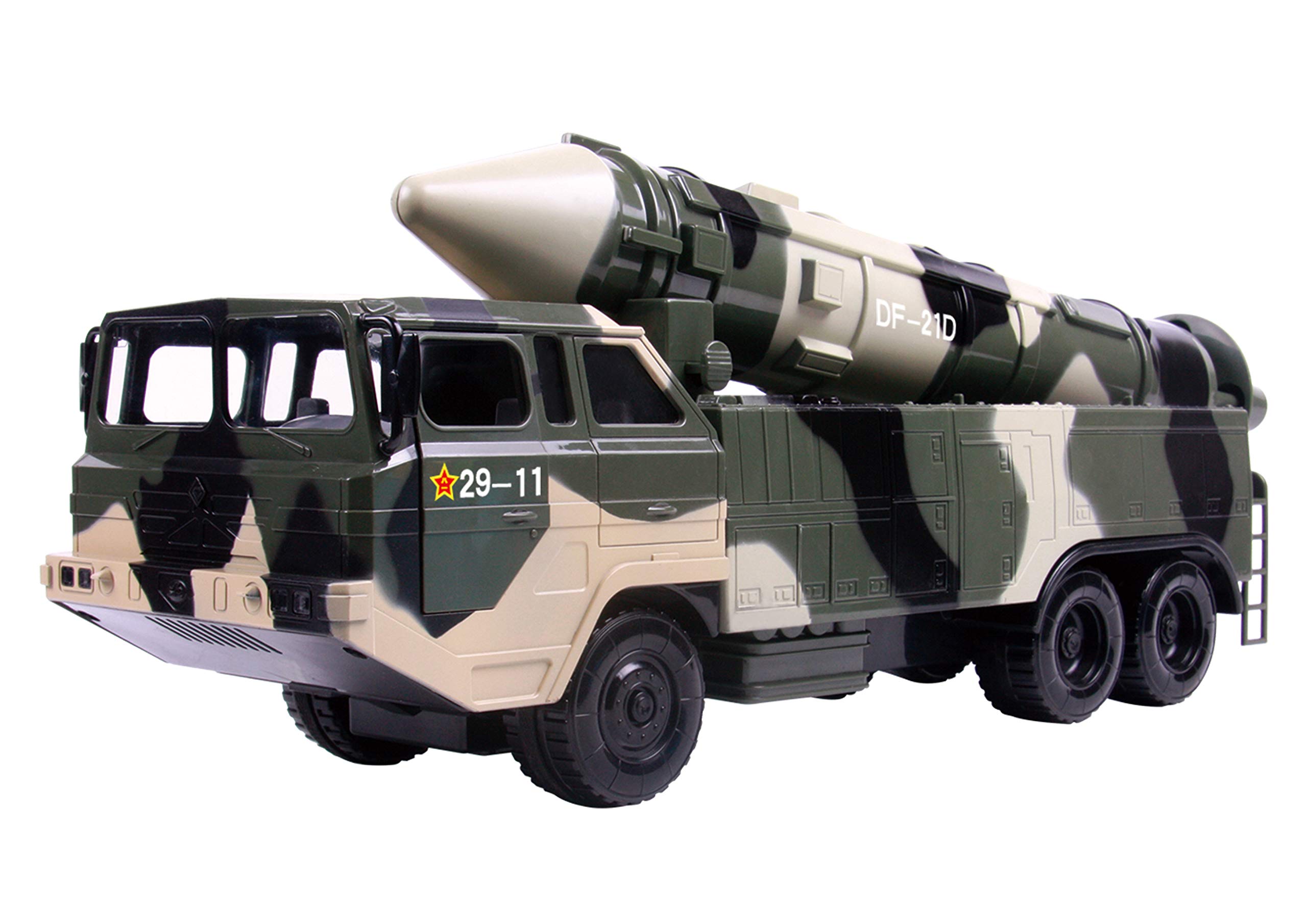 Big Daddy Military Missile Transport Army Truck Mega Russian Long Range Missile Jungle Camouflage Toy Truck
