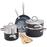 GreenPan Lima Healthy Ceramic Nonstick, Cookware Pots and Pans Set, 12 Piece, Gray