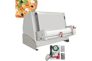 INTSUPERMAI Pizza Dough Roller Machine 13.8" Table Top Pizza Dough Sheeter Electric Pastry Press Machine 110V