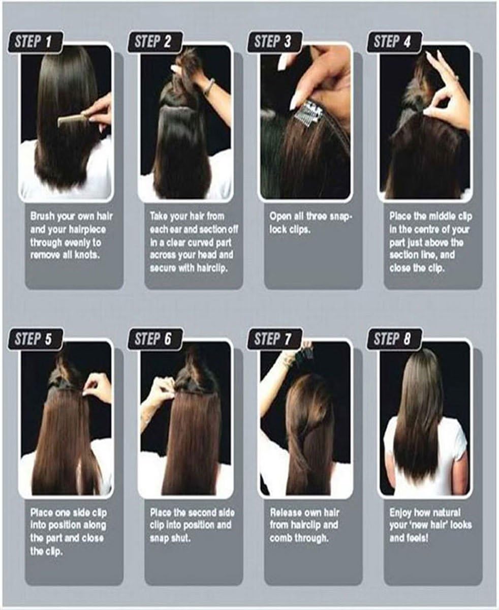 27" One Piece Clip In Hair Extensions Curly Hairpieces Wavy 5 Clips - Light Auburn(68cm-130g), 27 Inch - Image 5