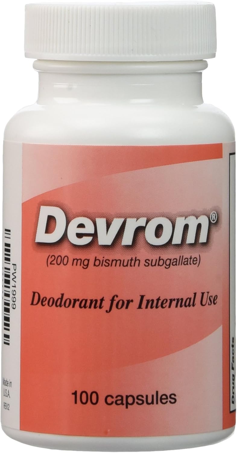 DEVROM 200mg Capsules (Internal Deodorant) 100 Capsules by Devrom