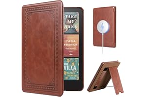 CoBak Lightweight Stand Case for 7" Kindle Paperwhite 12th Gen 2024 and Kindle Colorsoft with Right Hand Strap - Compatible with iPhone MagSafe, for Samsung/Belkin/Anker Wireless Charging Pads