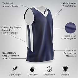 Liberty Imports Reversible Men's Mesh Athletic