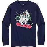 Vineyard Vines Boys Snowboarding Yeti Long-Sleeve Tee