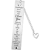 Granddaughter Metal Bookmarks from Grandma Grandad I Love You Gifts for Granddaughter Birthday Graduation Gifts Granddaughter Bookmark Keepsake Present