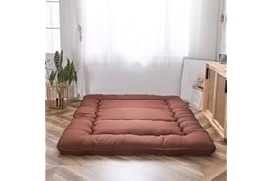 MAXYOYO Japanese Floor Mattress Futon Mattress, Thicken Tatami Mat Sleeping Pad Foldable Roll Up Mattress Boys Girls Dormitor