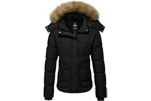 wantdo Women's Hooded Winter Coat Thicken Quilted Puffer Jacket Warm Parka