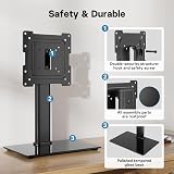 BONTEC Universal Swivel TV Stand 17-43 inch Height Adjustable Pedestal view 4