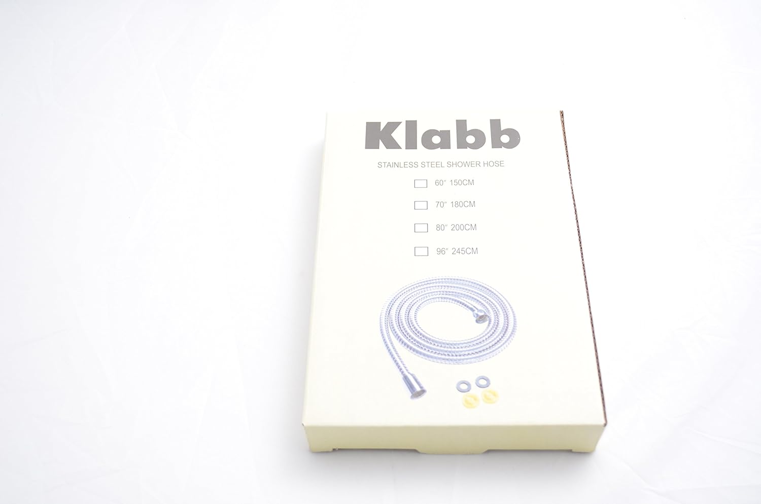 Klabb Shower Hose, 59 Inches extend to 70 inches Extra Long Chrome Handheld Shower Head Hose With Brass insert and nut - - 