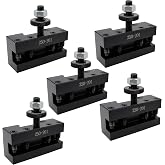 5 Pcs BXA Tool Post Tool Holder 250-201 250-201XL 250-202 250-202XL | Quick Change Turning and Facing Holder for Quick Change Turning &amp; Facing Lathe Tool Holder 1/4"-5/8" Capacity Wedge Type