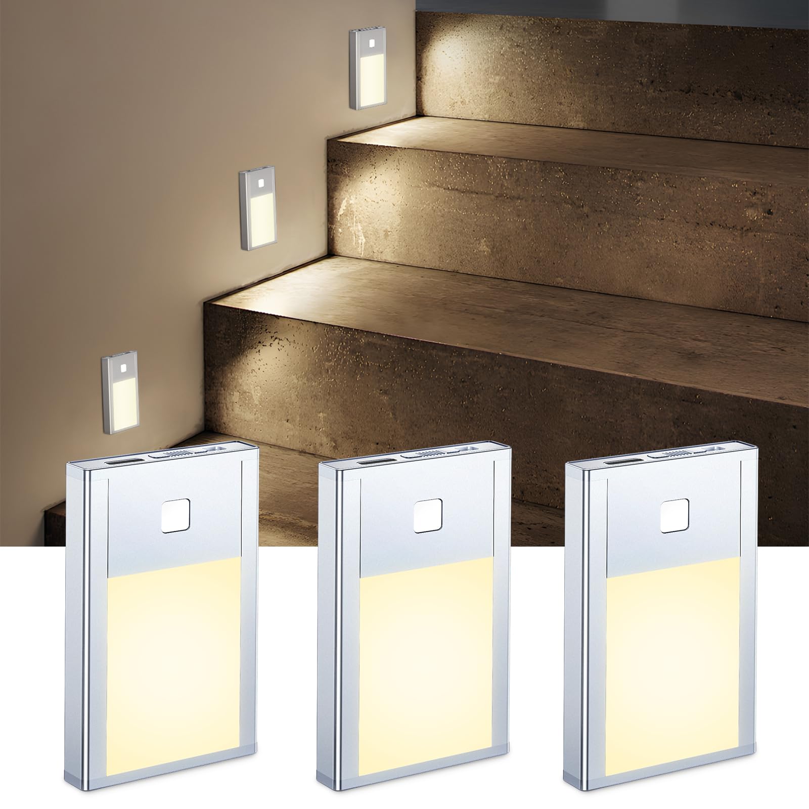 VST Motion Sensor Night Light, Rechargeable Battery