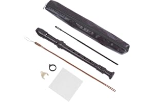 LIZIMANDU Recorder Instrument for Beginner Adults,8-Hole Soprano Descant Recorder Music Flute with Cleaning Rod & Case Bag For Home Entertainment(6-Wood Dark Brown)