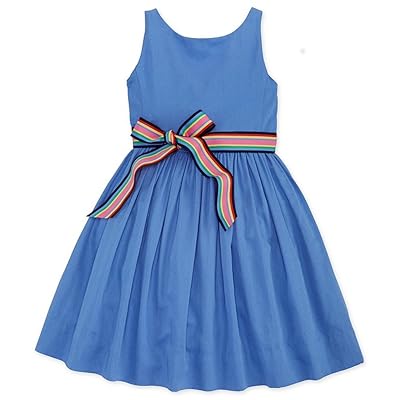 Ralph Lauren Girls Cotton Sateen Dress with Sash Bahrain Ubuy