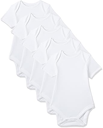 Unisex Bodysuit (Pack of 5) (KA047-1_White_Newborn)