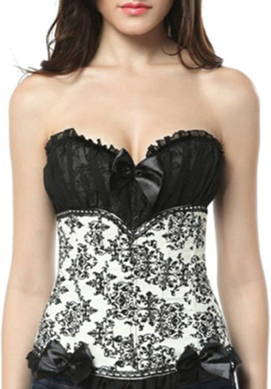 JL Corset Push Up Bra Bridal Floral Corsets Wedding Lingerie Amazon.co