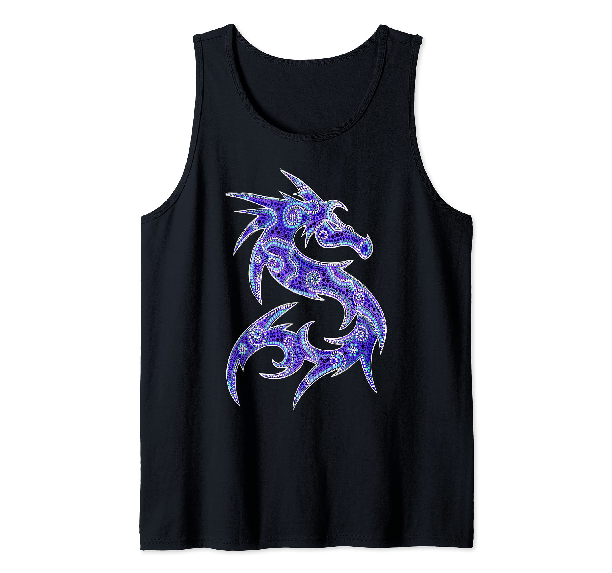 FANTASY DRAGON - dot painting art 5 - Fan Fun Tank Top