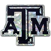 Elektroplate Officially Licensed Texas A&M University Silver Reflective Decal | Premium 3D Domed All Weather Sticker for Car, Water Bottle, Device, Cooler, Toolbox & More | Made in The USA