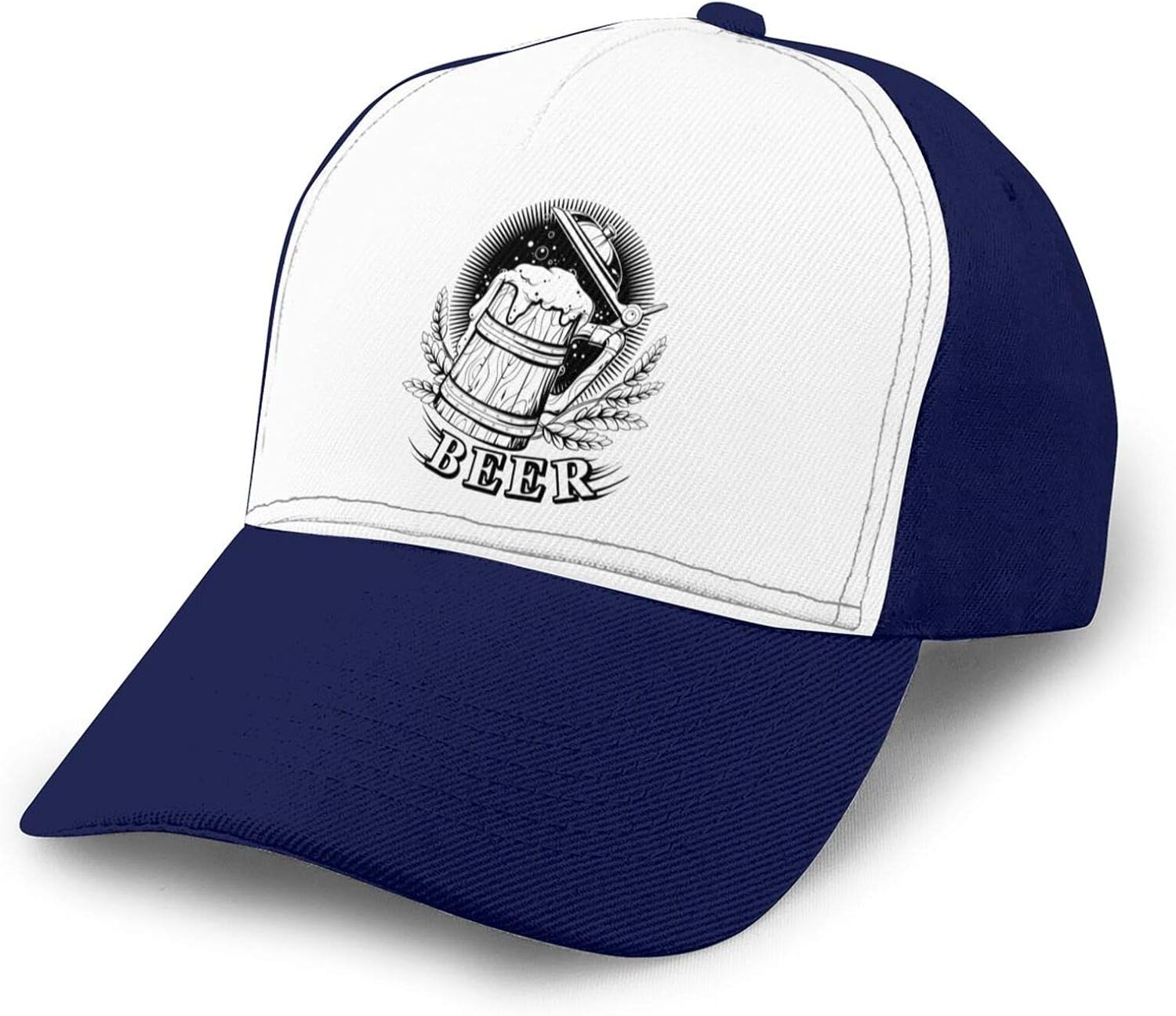 Beer Icon Baseball Cap Adjustable Hats for Men Women Sports Hat Navy Clothing