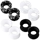 OUFER 8PCS Silicone Ear Gauges Flexible Ear Tunnels