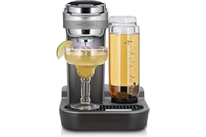 Bartesian Duet Cocktail Machine and Margarita Maker - Compact Home Bartender Mixologist Drink Mixer with 2 Glass Spirit Bottl