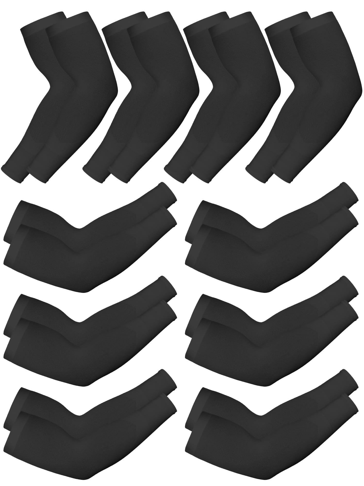 Photo 1 of Boao 10 Pairs UV Arm Sleeve for Men Women Cooling Tattoo Cover up Compression Sun Protection Sleeves for Outdoor Activities(Fresh Black,13-15.5'' Length)