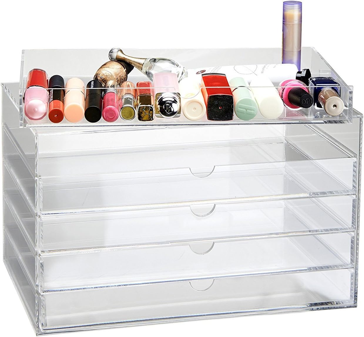 Amazon Com Co Z Clear Acrylic Makeup Cosmetics Organizer Jewelry