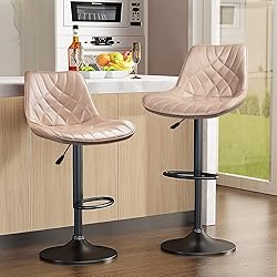 Waleaf Bar Stools Set of 2, Adjustable Counter
