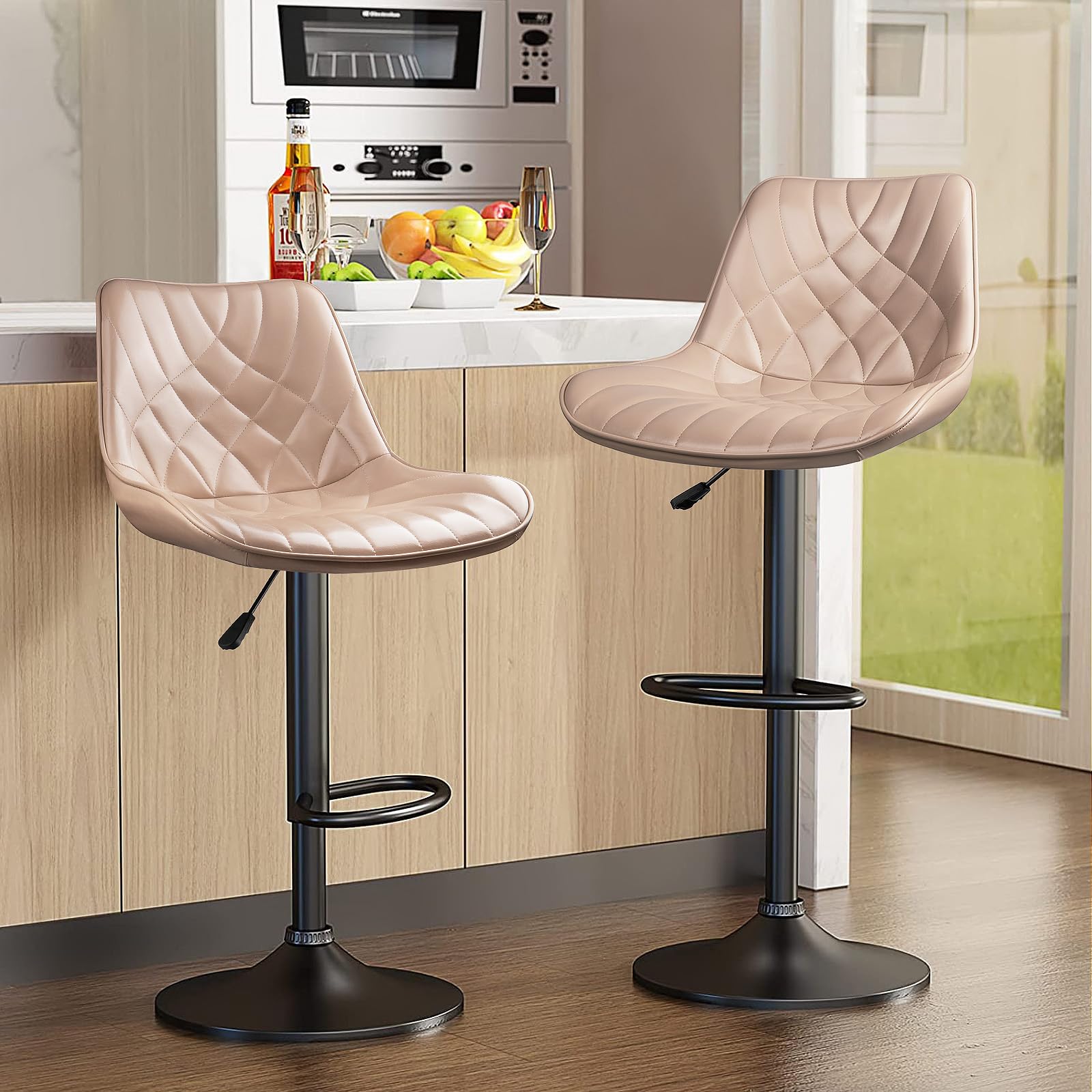 Waleaf Bar Stools Set of 2, Adjustable Counter