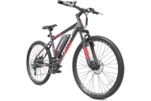 Totem Electric Bike for Adults with 750W Peak Motor,10.4Ah Removable Battery and up to 80km,26" Commuting Mountain Bikes,21-S