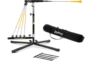 ZivPlay L Screen Baseball Screen Pitching Screen for Batting Cage Pitcher Protection 7x7 ft Protector Net Includes Portable C