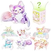 VILRAK Plush Blind Box Figures, Cute Vinyl Blind Box Plush Doll, Dumia Forest Series Mystery Collectible, Kawaii Action Figures for Birthday, Single Box (1 of 7 Styles)