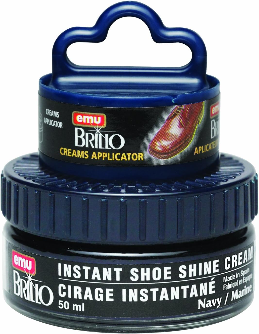 Moneysworth & Best Emu Brillo Instant Shoe Shine Cream Kit, Navy, 50 ml: Sports & Outdoors