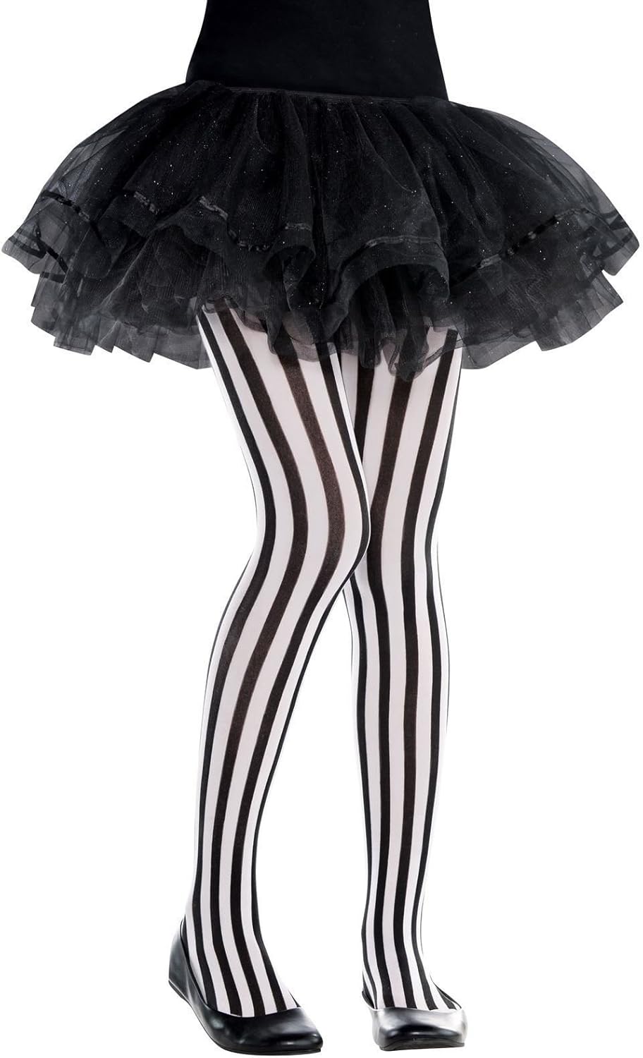 black and white vertical striped dress