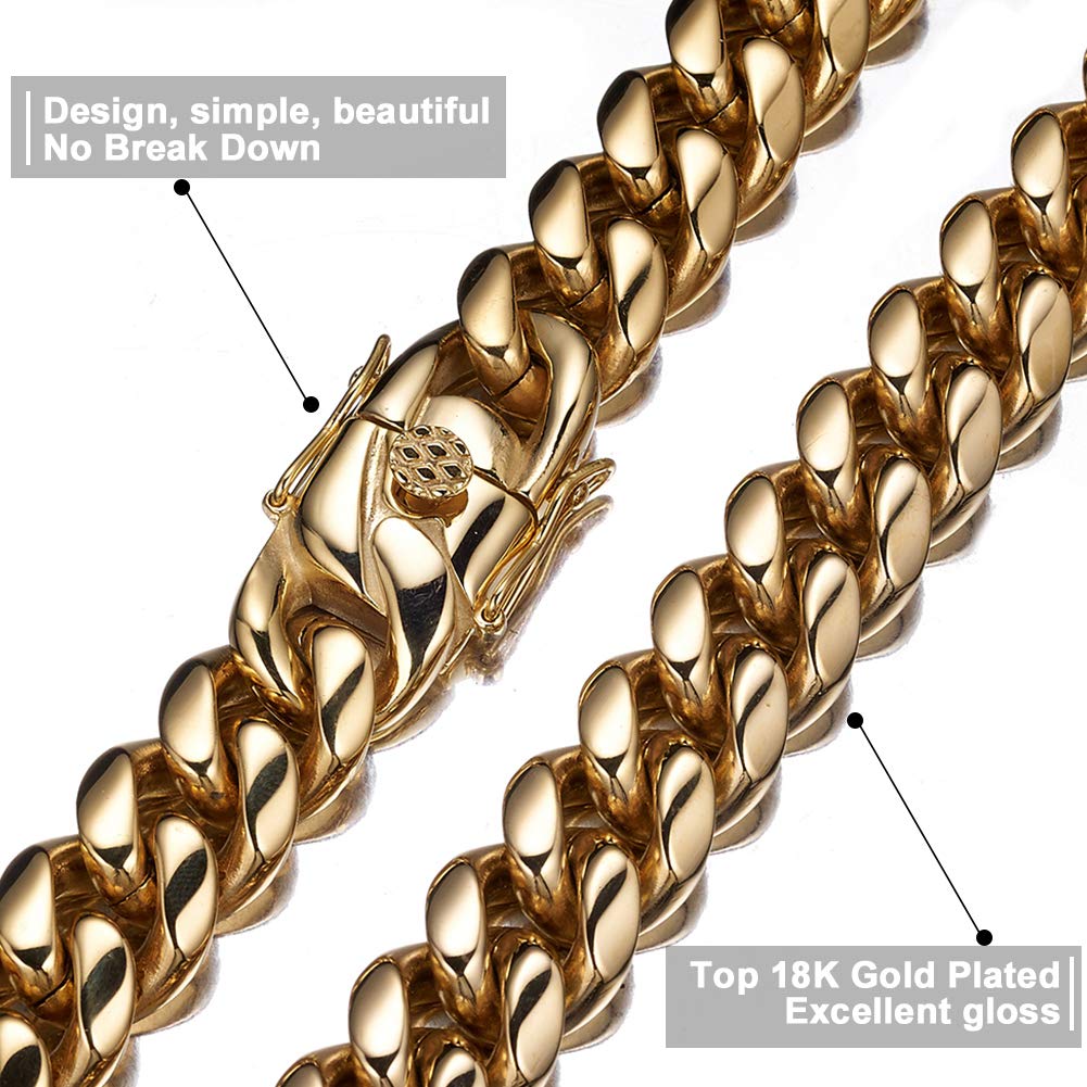 W&W Lifetime Mens 24k Gold Plated 30\