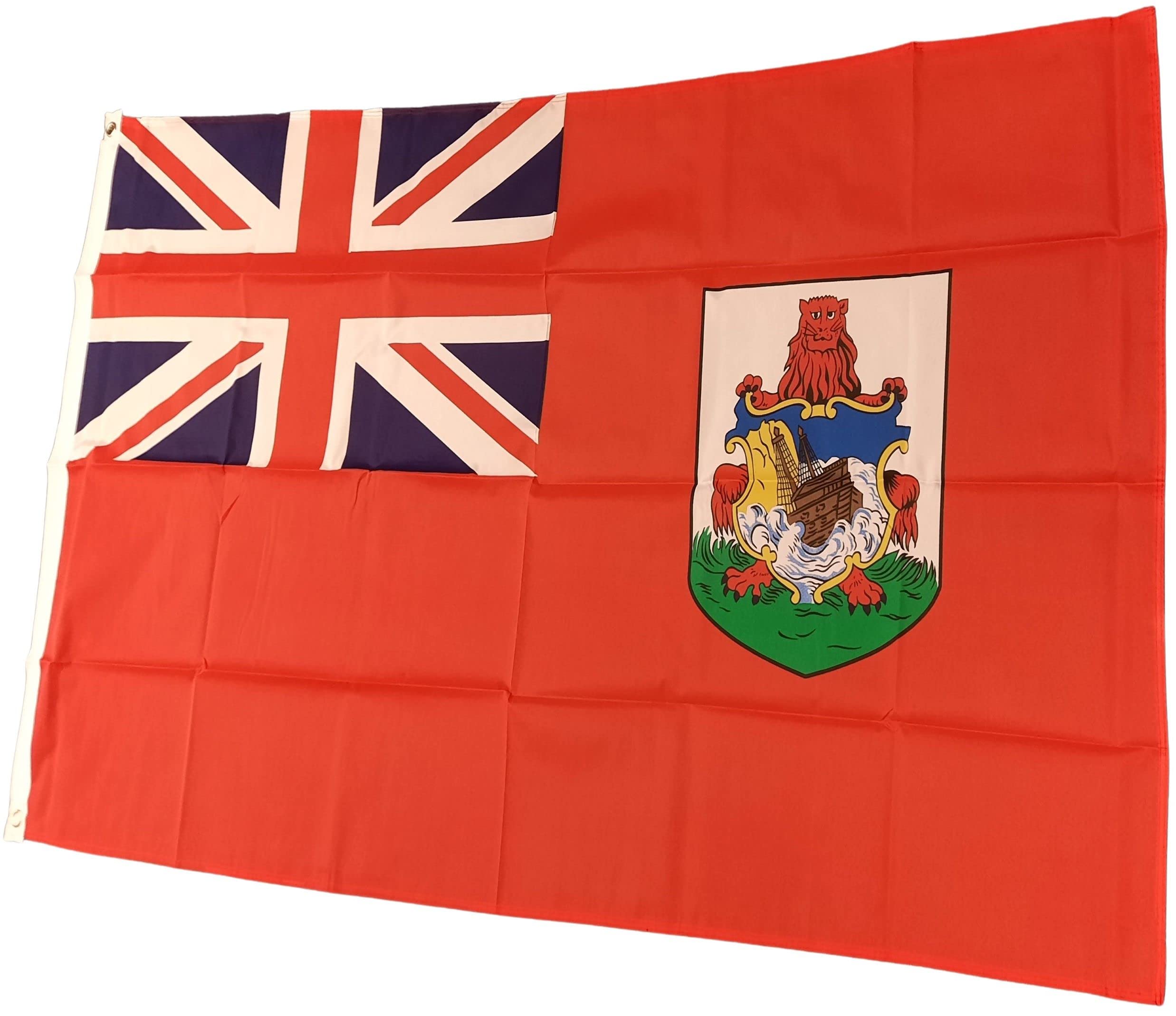 NWFlags Bermuda Flag 3ft x 2ft 75d Premium Polyester Suitable For Flagpoles | Strong Polyester 3x2 foot material Bermudan flag with Eyelets