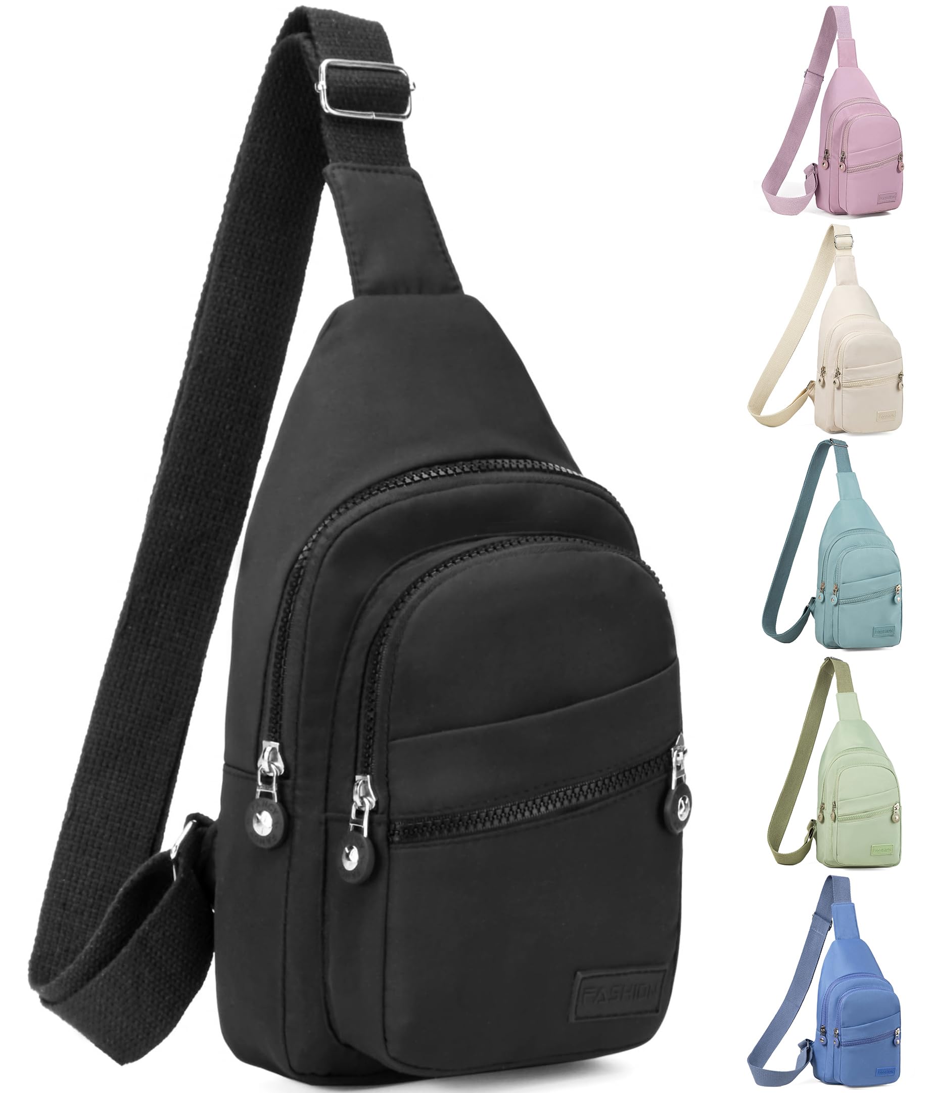 Photo 1 of Small Sling Backpack Crossbody Sling Bag for Women, Chest Bag Daypack Fanny Pack Cross Body Bag for Outdoors Hiking Traveling - Black