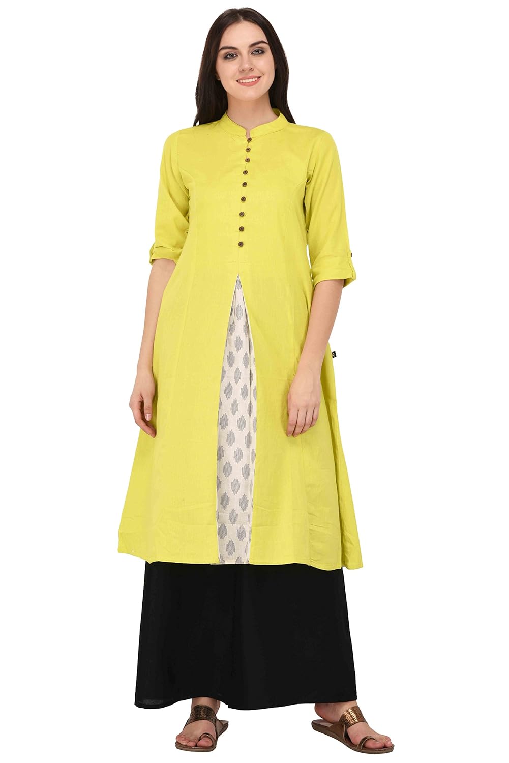 pistaa's women's plain ethnic cotton and crush palazzos