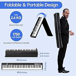 Folding Piano Keyboard, 88 Keys Full Size