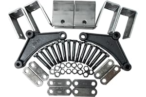 TRAILER SUPPLIES Tandem Axle Trailer Suspension Kit – Universal Double Eye Leaf Spring Hangers for 3,500–7,000 lb Axles – All-in-One Hardware Set – APT5