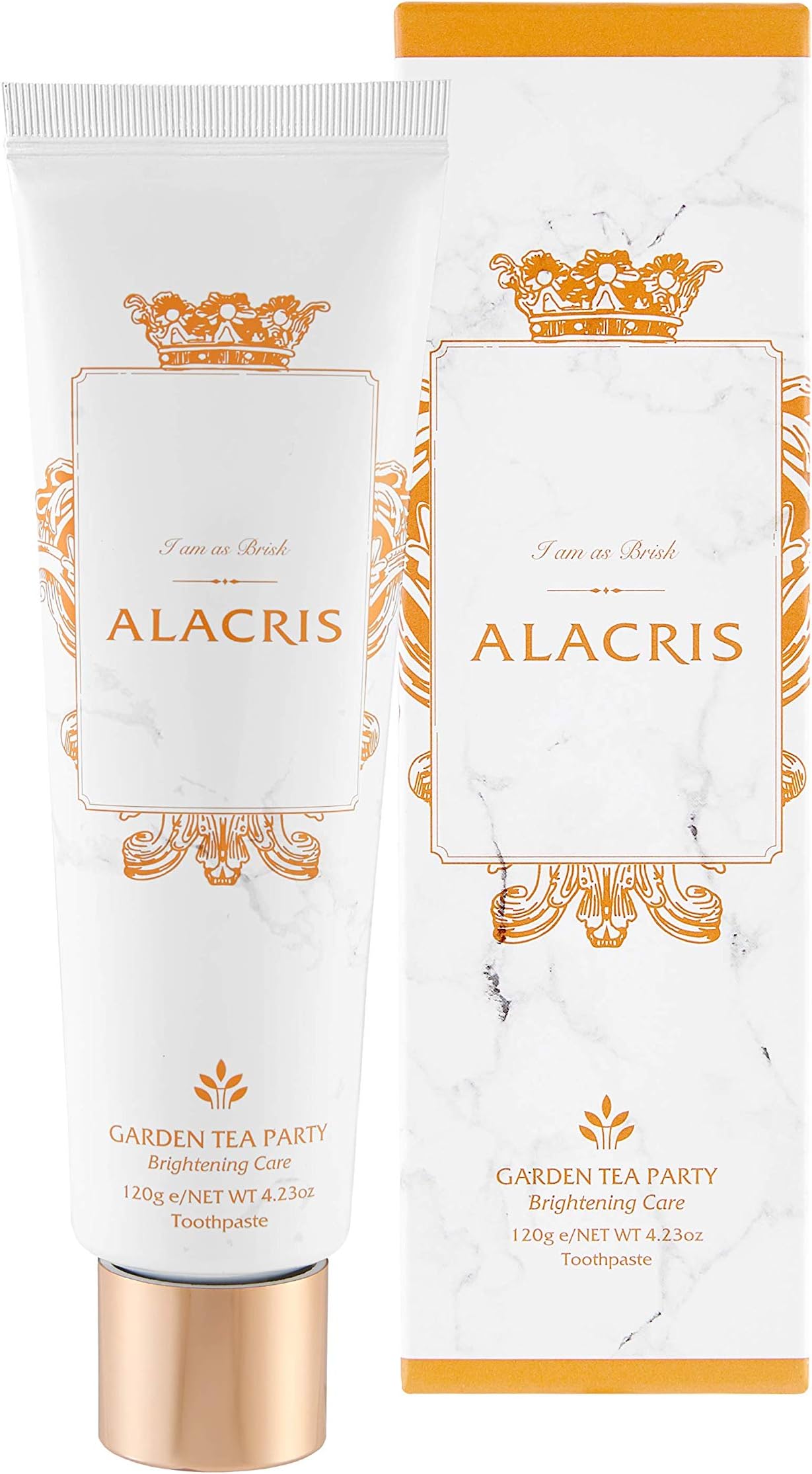 ALACRIS Garden Tea Party (Sweet Citrus Mint,Shining Care) Premium Natural Toothpaste 4.23oz