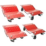 4 Pack Tire Skates Tire Wheel Car Dolly Ball Bearings Skate Makes Moving A Car Easy, 12" x 16" Skate 3000lb Repair Slide